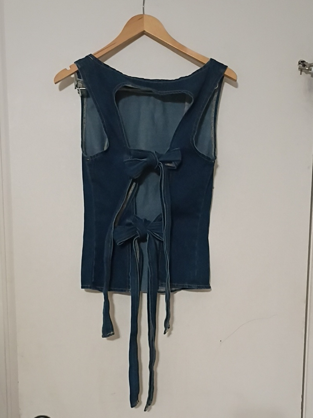 Nwot Denim Bow Back Top 6